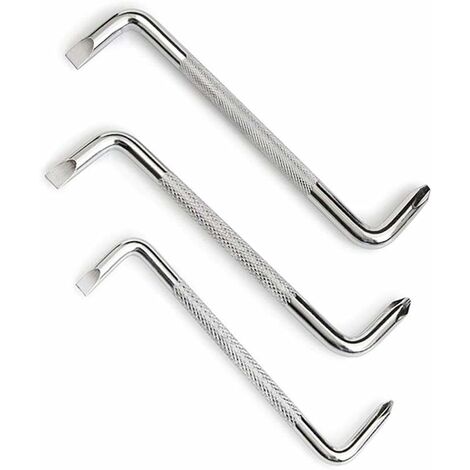 Lot de 3 tournevis décalés, tournevis à tête magnétique avec entranement à vis de type Z avec Philips et tête plate (1/5)
