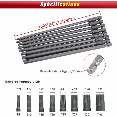 Support Magnétique Pour Embouts Tournevis - 40 Trous 6.35 Mm, Alliage Aluminium, Rangement Mural Atelier