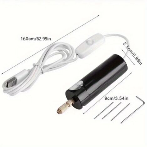 Mini Perceuses électriques Portable Portatif Micro Usb Perceuse 5v Pour La Fabrication De Bijoux Bricolage Bois Artisanat (1/5)