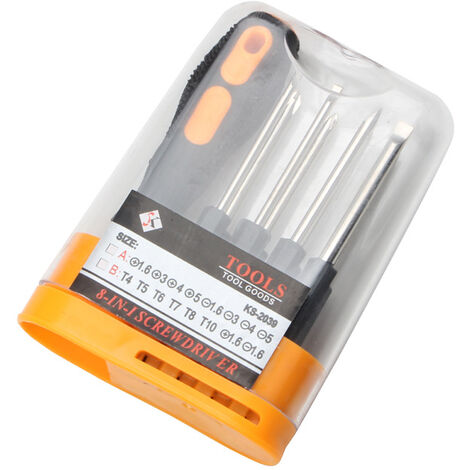 Jeu de tournevis polyvalents 9 pièces: outil de maintenance multifonction 8 en 1 pour ordinateurs et plus encore (1/5)