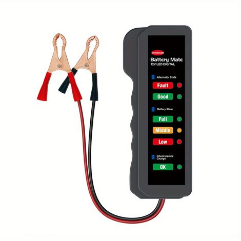 Mini Testeur De Batterie De Voiture 12V Testeur D'alternateur Numérique 6LED Lumières Détecter Affichage Outil (1/5)