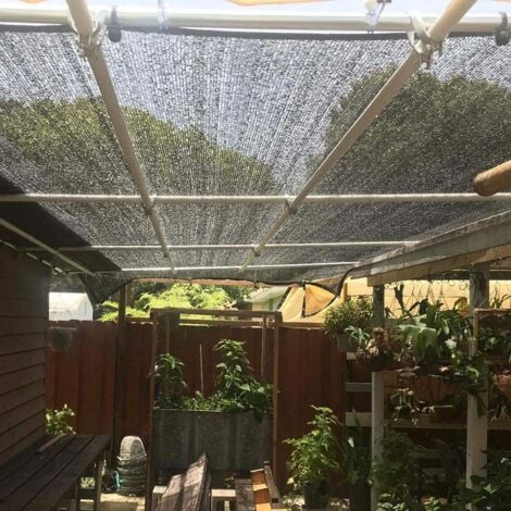 kueatily Filet D'Ombrage 8 Broches Ombrage 80% Renforce éPaissir Voile Ombrage, Serres Filet Coupe-Vent avec Oeillets,pour La Couverture VéGéTale/Serre/Jardin/Pergola(3x6m)