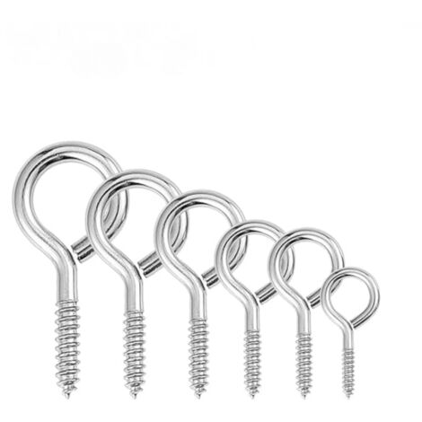 Lot De 4 Crochets À Visser Inox, Diam.4 X L.30 Mm, Standers
