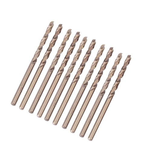 Jeu de 10 forets hélicodaux M35 HSS Cobalt pour perceuses, 4.4mm (1/5)