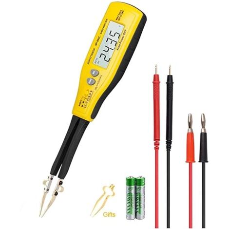 Smart SMD Testeur Numérique HP-990B Multimètre Testeur Pince Clips de Test Intelligents Affichage 4000HoldPeak HP-990B Auto Range SMD Meter Resistor Capacitor Diode/Continuity/Battery Tester 4000Count (1/4)