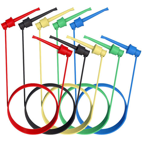 5 Pièces Fils d'essai double test ic clips kit de cordons de mesure pour électricien de test ic fil de test électrique cinq couleurs ligne d'essai fixation (1/5)