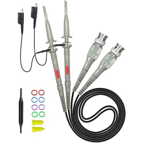 Sondes universelles à Clip pour oscilloscope P6100, 100MHz, avec Kit d'accessoires, 1x10x2 paquets (1/5)