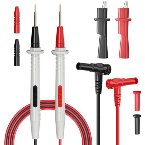 Kit de fils de Test multimètre, fiche banane avec pinces crocodile à pression, sondes tranchantes de précision, sondes de Test électriques numériques 1000V 10A (1/5)