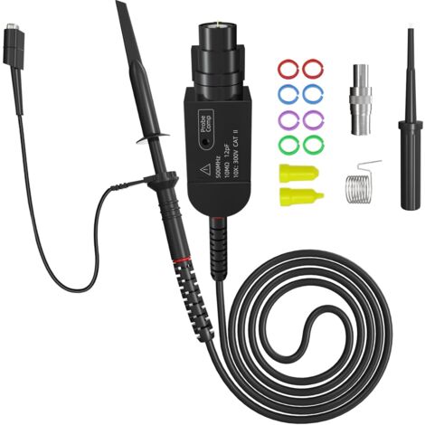 Clip de sonde passive pour oscilloscope P6500, 500MHz, 10X, haute précision, avec outil de réglage, Kit d'accessoires (1/5)