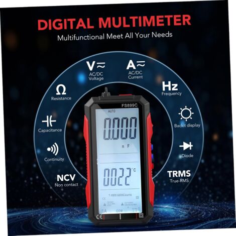 Multimètre Digital Testeurs De Batterie Ampèremètre Ohmmètre Multi Multimètre Digital Testeurs De Batterie Ampèremètre Ohmmètre Multi