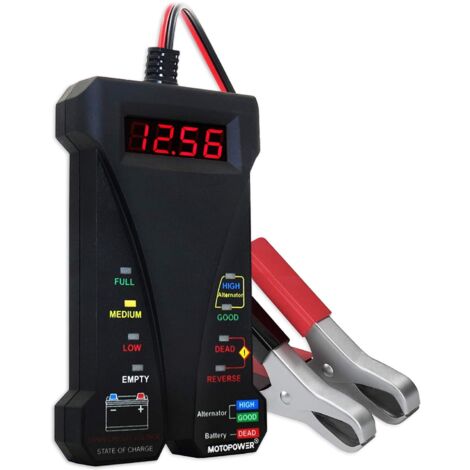 MP0514A-UK Testeur de Batterie numérique 12 V Voltmètre alternateur Système de Charge Analyseur avec écran LCD et indicateur LED (1/5)