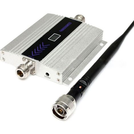 Paociuro Mini Amplificateur Signal Mobile 900 MHz GSM – Booster 2G/3G/4G Répéteur Or Métal 200 M², Prise EU, Idéal Maison Campagne Faible Signal