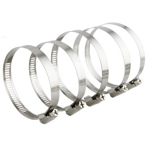 Collier de Serrage Tuyau Réglable 27-51mm Gamme en Acier Inoxydable 304 Assortiment Tuyau Pinces Clips pour Famille Tuyau D'eau, Home Gaz, Tube D'automobiles, Robinet 10 Pièces (12mm) (1/4)