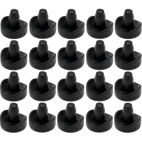 Cyclingcolors – Lot de 20 embouts pour tube rond Ø extérieur 16mm – Insert en PELD noir – Pour fermeture de tubes – Installation facile