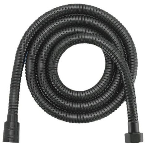 LAOA Flexible de douche,Flexible de Douche 1.5M Noir Mat, Tuyau de Douche Universel en Acier Inoxydable Cable de Douche, Anti-Explosion et Anti-Torsion (1/4)
