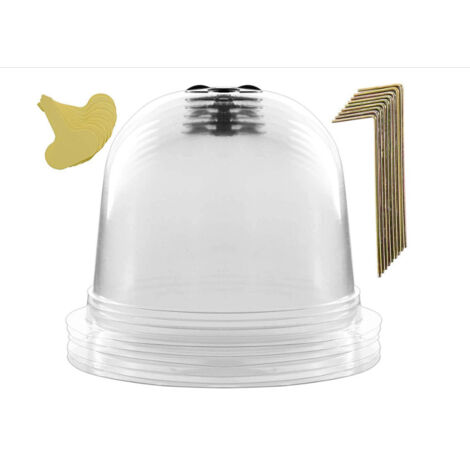 Laoa – Lot de 6 cloches à salades en PVC transparent – Hauteur 21 cm, diamètre 25,5 cm – Aérateur réglable pour conditions optimales (1/5)