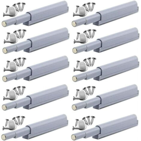Loqueteau magnétique Push-to-open pour meuble – 10 pièces – Installation facile – Force de poussée 4 cm – Compatible portes placard et armoire - 10pcs