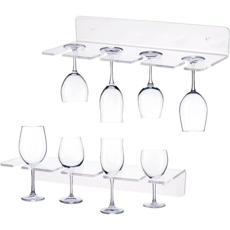King Meuble Support Mural Verre Noir pour Ecran 32 - 60 pouces LCD