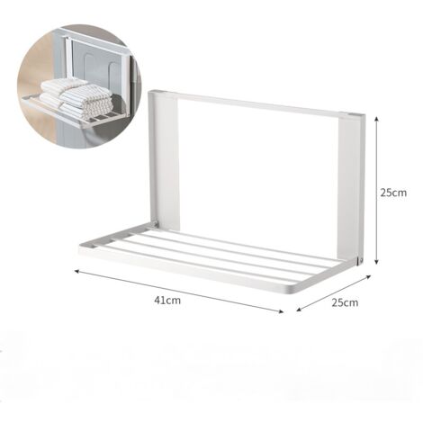 Range Cintres Magnétique 2 Étages - Organisateur Métal Pour Machine à Laver Et Buanderie