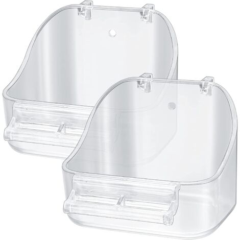 LAOA 2 Pièces Baignoire à Oiseaux Suspendue, Oiseau Bain Bird Bath Douche, Baignoire Cage de Nettoyage de Bain pour Douche à Oiseaux Perroquet Moineaux (1/5)