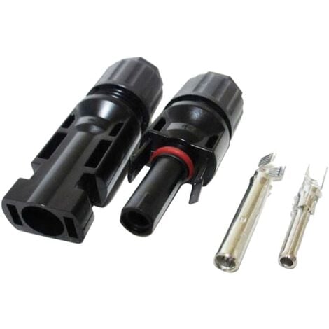 RIVERWELD Lot De 2 Connecteurs De Panneau De Soudage TIG DKZ10-25 200 A Dinse à Raccord Rapide Noir