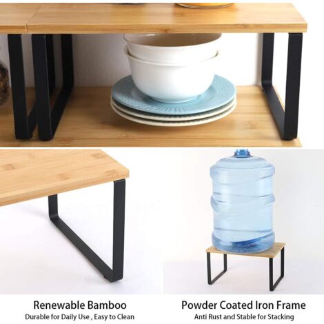 Lot De 4 étagères De Rangement Rétractables Sans Perçage Avec Longue