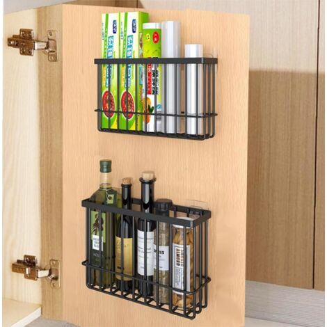 Boîte De Rangement Murale 2 Pièces - Organisateur Adhésif Pour Cuisine, Salle De Bain, Bureau