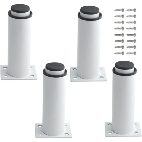 LAOA Lot de 4 pieds de meubles réglables en métal robuste pour table, lit, canapé (120 mm-180 mm, blanc) (1/5)