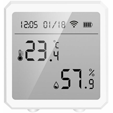 Capteur de température et d'humidité WiFi maison intelligente thermomètre intérieur affichage date détecteur de tuya numérique (1/5)