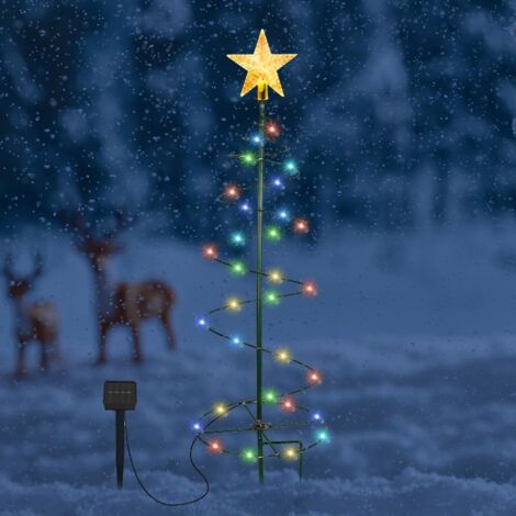 Decoration Noel Exterieur Solaire, LAOA 60cm Sapin de Noel Lumineuse, Résistant aux Intempéries Deco Noel Exterieur Solaire, Sapin de Noel Solaire Exterieur Noel pour Noël Décoration de Jardin (1/5)