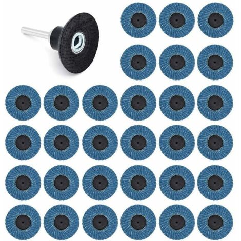 31 Pcs 2 Pouces 50mm Disques Abrasifs Disques  Lamelles 40 Grit 60 Grit 80 Grit (1/5)