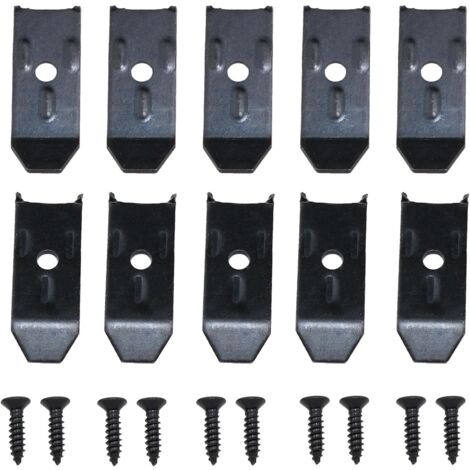 Niveleurs de table avec vis de quincaillerie pour meubles Boucles horizontales pour quincaillerie pour meubles Fixations de table Armoires Tables à manger Vis noires incluses 10 pièces (1/5)