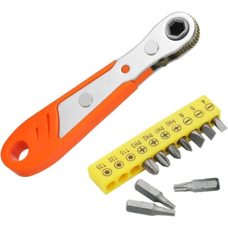 LAOA Mini Clés à Cliquet 1/4" Entraînement Couple Tournevis Cruciforme