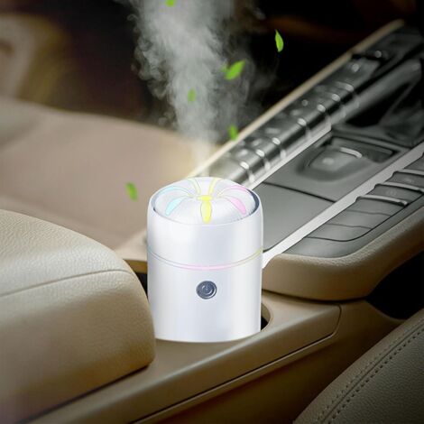 LAOA Humidificateur d'air, 100 ML Mini Humidificateurs, Portable Diffuseur Huiles Essentielles Voiture, USB Humidificateur pour Auto Maison Bureau Chambre (Blanc) (1/5)