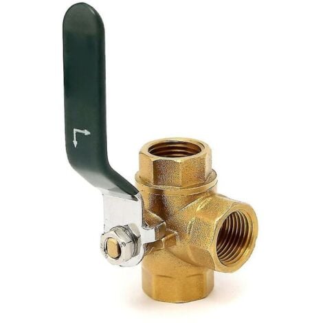 Robinet à Boisseau Sphérique Manuel En Laiton Poignée Vert 2 Voies ( Prix Pour 1