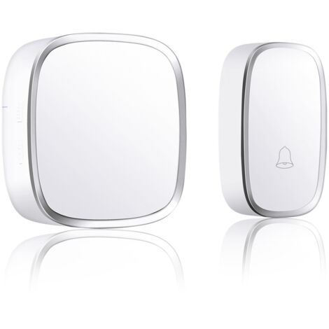 Sonnette sans Fil Extérieur Etanche, Sonnette de Porte 300 Mètres 36 Mélodies 4-Niveaux Volum, Carillon sans Fil avec LED Flash, 1 Récepteur Enfichables (1/5)