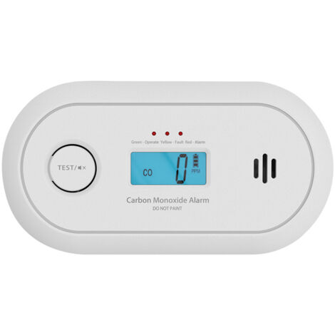 LAOA Détecteur de Monoxyde de Carbone en 50291 certifié, Détecteur de CO avec Affichage Numérique, Batterie Remplaçable, Capteur 10 Ans (1/5)