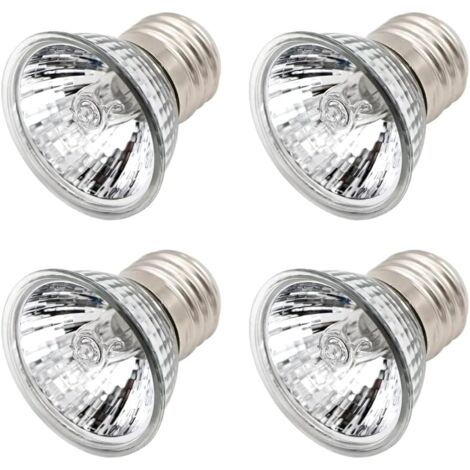 LAOA E27 Reptile Chauffage Ampoule, 50W Chaleur Lampe, UVA+UVB Ampoule à Spectre Complet, Lampe De Réchauffement, pour Reptiles Lézard Tortue Aquarium (Lot de 4) (1/5)