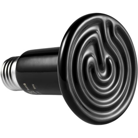 LAOA E27 100W Émetteur Radiateur Animaux Ampoule Infrarouge Chauffage en Céramique,Lampe de Reptile pour Amphibiens, Serpent, Oiseaux,Tortue, Chat, Chien (1/5)