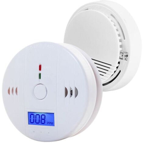 Détecteur,monoxyde,carbone,-,alarme,85dB,,sirène,indépendante,,alerte,copoison