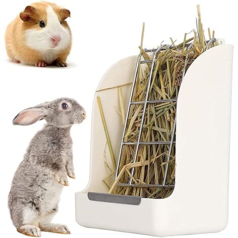 Lot De 2 Rateliers à Foin Pour Lapin - Mangeoire En Métal à Suspendre - Dimensions 23x10x7.5 Cm - Pour Lapins, Cochons D'Inde