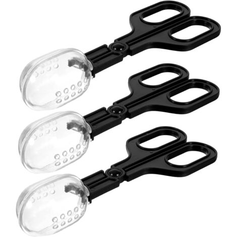 LAOA 12 Pcs Clip d'alimentation pour Animaux Pelle À Crottes De Chat Ramasseur De Crottes d'animaux Pinces d'alimentation pour Reptiles Pelle À Crottes De Dragon Barbu Hamster Pelle À (1/5)