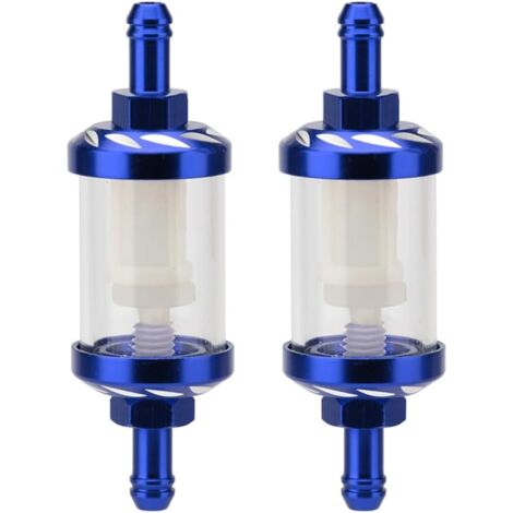 LAOA 2 Pièces Filtres à Essence en Ligne, Filtres à Carburant pour moto,godet de filtre amovible, adapté aux raccords de moto d'un diamètre extérieur de 8 mm et d'un diamètre intérieur de 6 mm. (1/5)