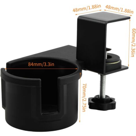 Porte-gobelet De Bureau à Clip Réglable - Blanc, Support Tasses Et Bouteilles, Rangement Organisé