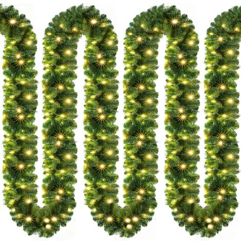 LAOA Guirlande de Noël lumineuse 2.7m 50 LED blanc chaud Sapin artificiel Décoration de noël intérieur extérieur (1/5)