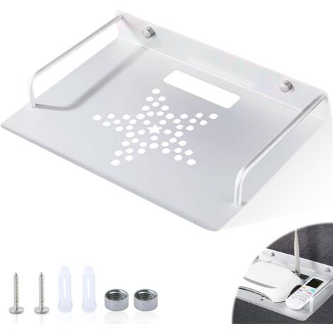 LAOA Support Mural Universel pour routeur, étagère de routeur, Petite étagère Murale pour projecteur, étagère Murale Polyvalente en Aluminium, pour boîtier TV, routeur, décodeur, Mini PC, accessoi (1/5)