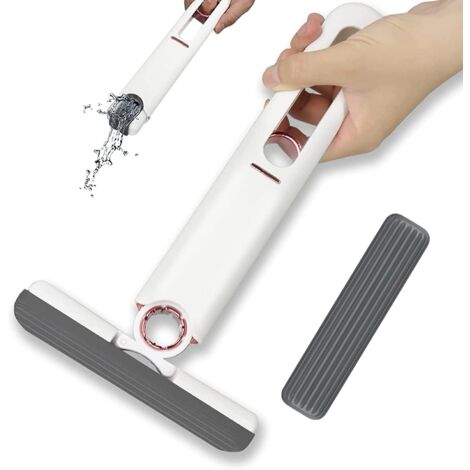 LAOA Mini Vadrouille de Nettoyage - Mini Vadrouille Portable - Mini Vadrouille Mains Libres - Vadrouille Auto,avec Fonction D'essorage,pour Fenêtres,Sols,Carrelages Muraux,Voitures,etc (1/5)
