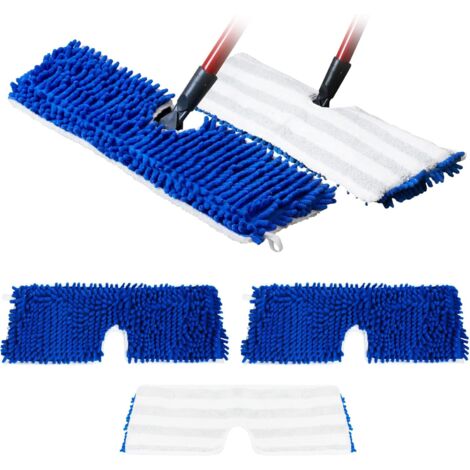 Lot de 3 tampons de vadrouille en microfibre de 18 pouces, recharges de vadrouille à bascule, têtes de recharge de vadrouille à poussière, têtes de vadrouille à poussière, housses de vadrouille lavabl (1/5)