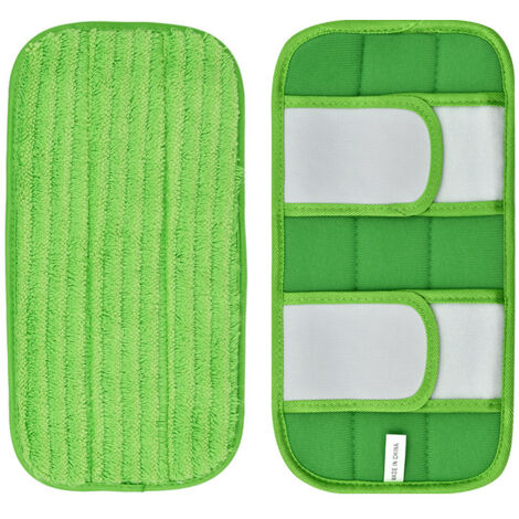 Lot de 2 tampons de nettoyage réutilisables, recharges en microfibre lavables, compatibles avec les serpillères Swiffer Sweeper, pour le nettoyage des surfaces et sols en bois dur (serpillère non incl (1/5)
