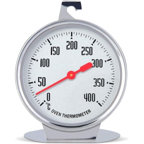 Thermomètre de four 0-400 ℃, acier inoxydable Thermomètre à cadran à lecture instantanée Jauge de température de four de cuisine pour four électrique Four à gaz (1/5)